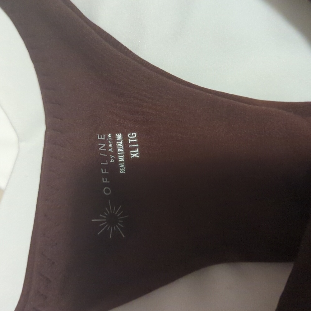 Aerie Offline Brown, White, and Beige Sports Bras Size XL / TG - Picture 2 of 7